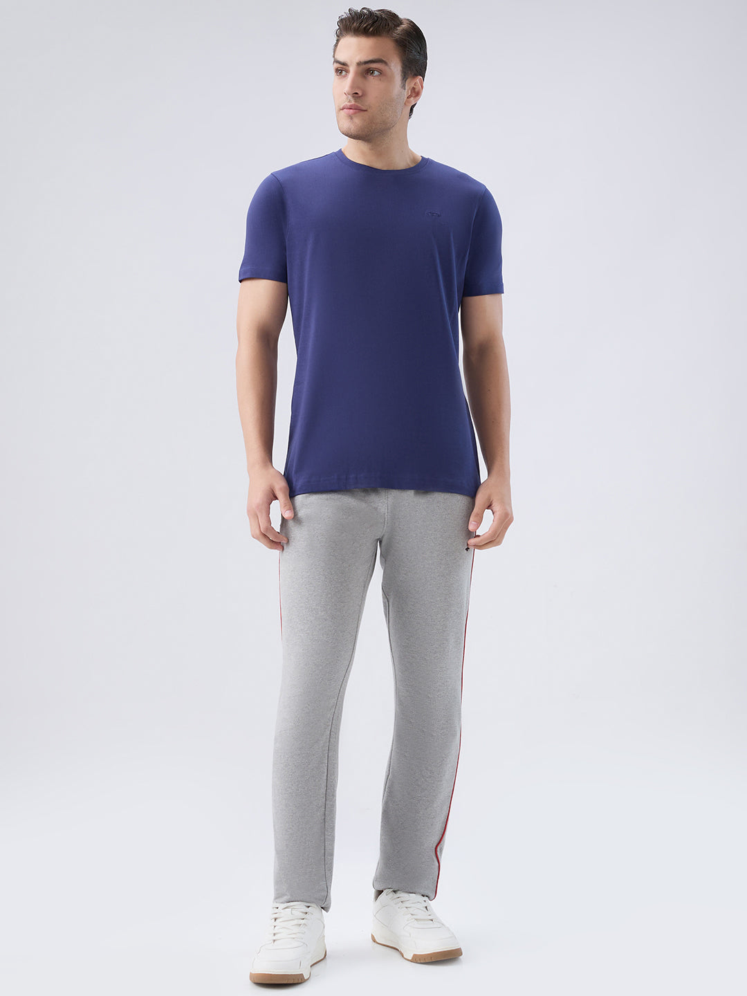 Park Avenue Men Grey T-Shirt
