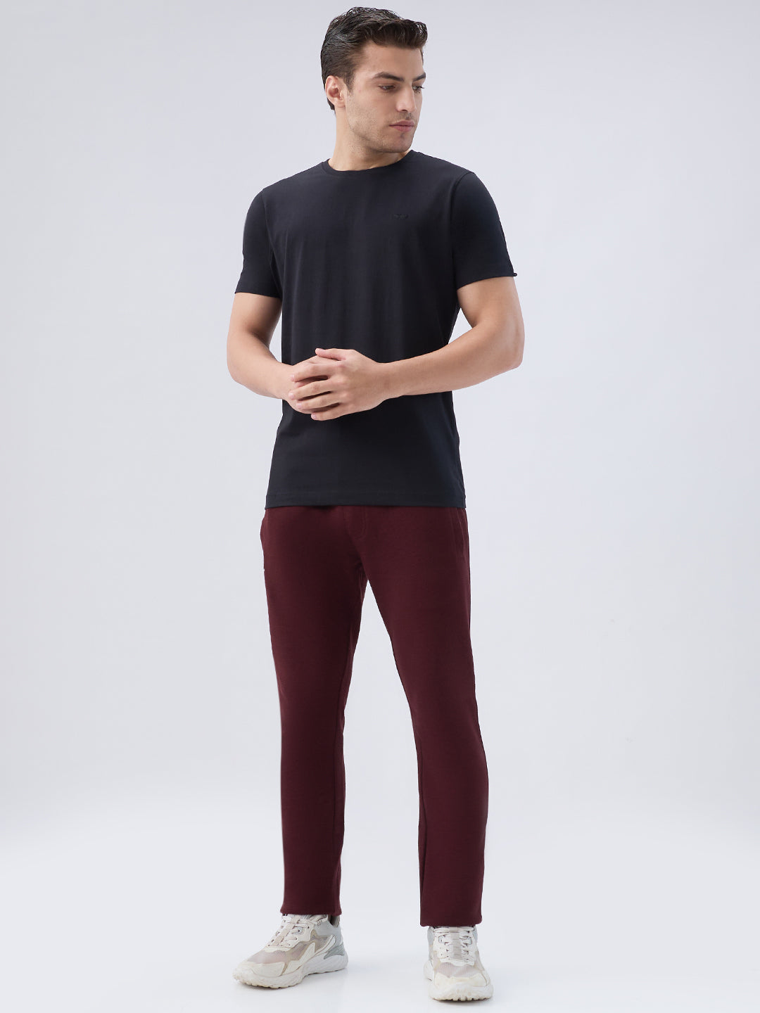 Park Avenue Men Black Round Neck Collar T-Shirt