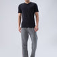 Park Avenue Men Black V Neck Collar T-Shirt