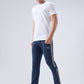 Park Avenue Men White Round Neck Collar T-Shirt