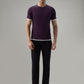 Park Avenue Men Purple Round Neck Collar T-Shirt
