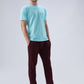 Park Avenue Men Blue Round Neck Collar T-Shirt