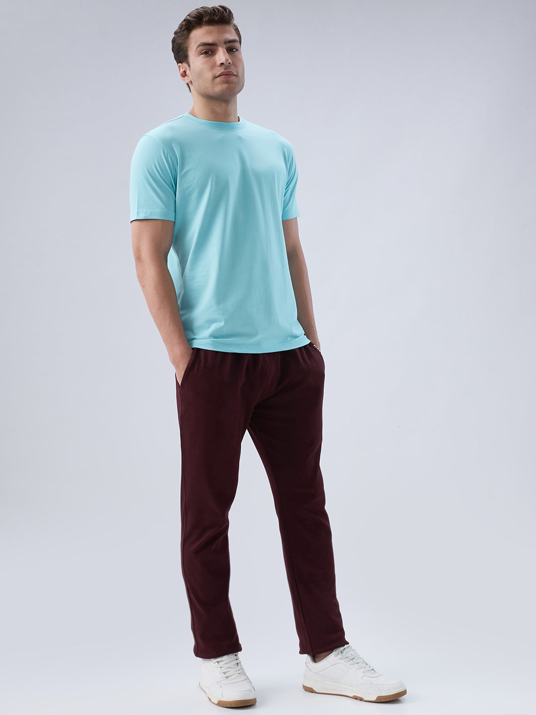 Park Avenue Men Blue Round Neck Collar T-Shirt