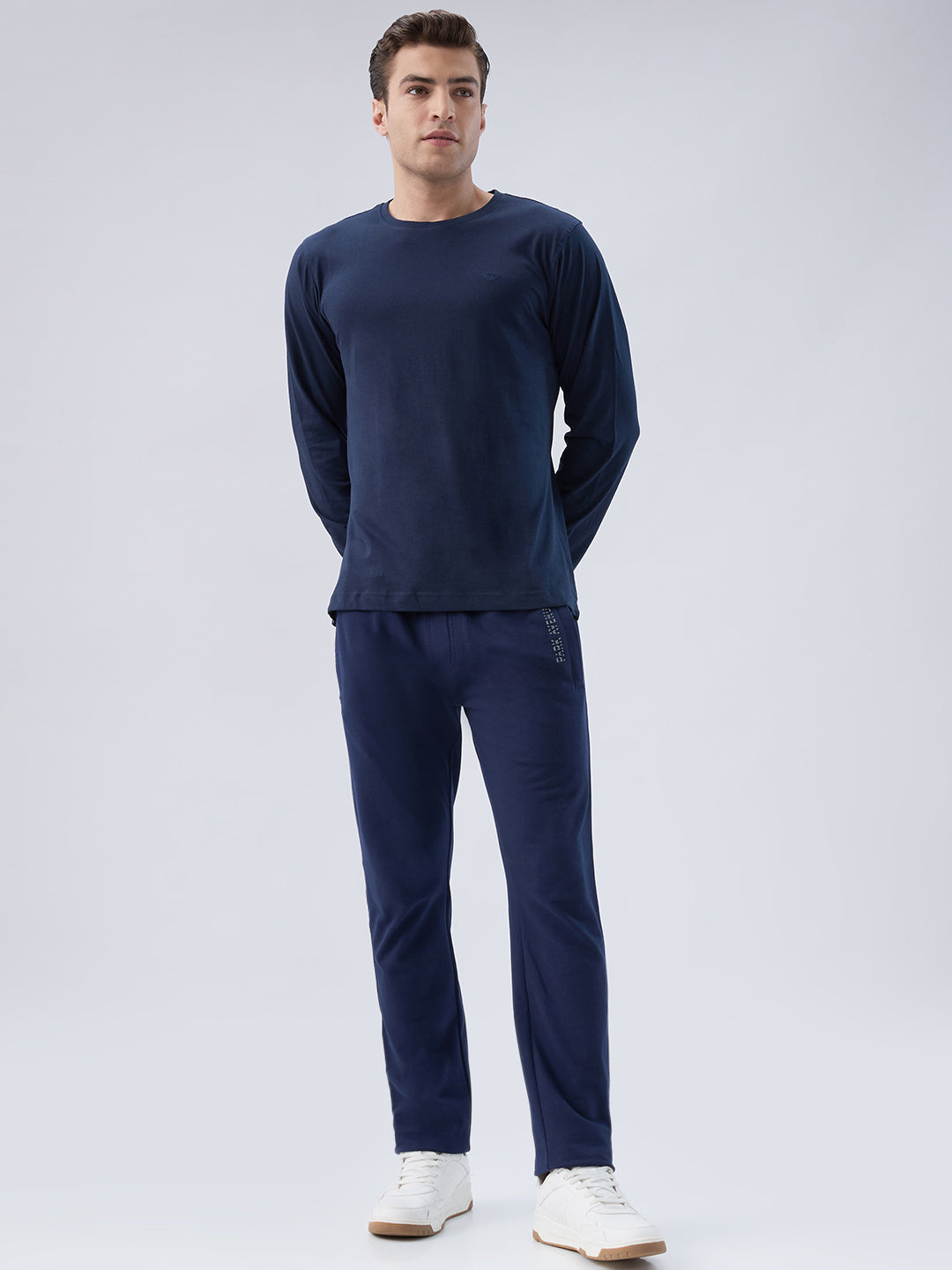 Park Avenue Men Blue Crew Neck Collar T-Shirt