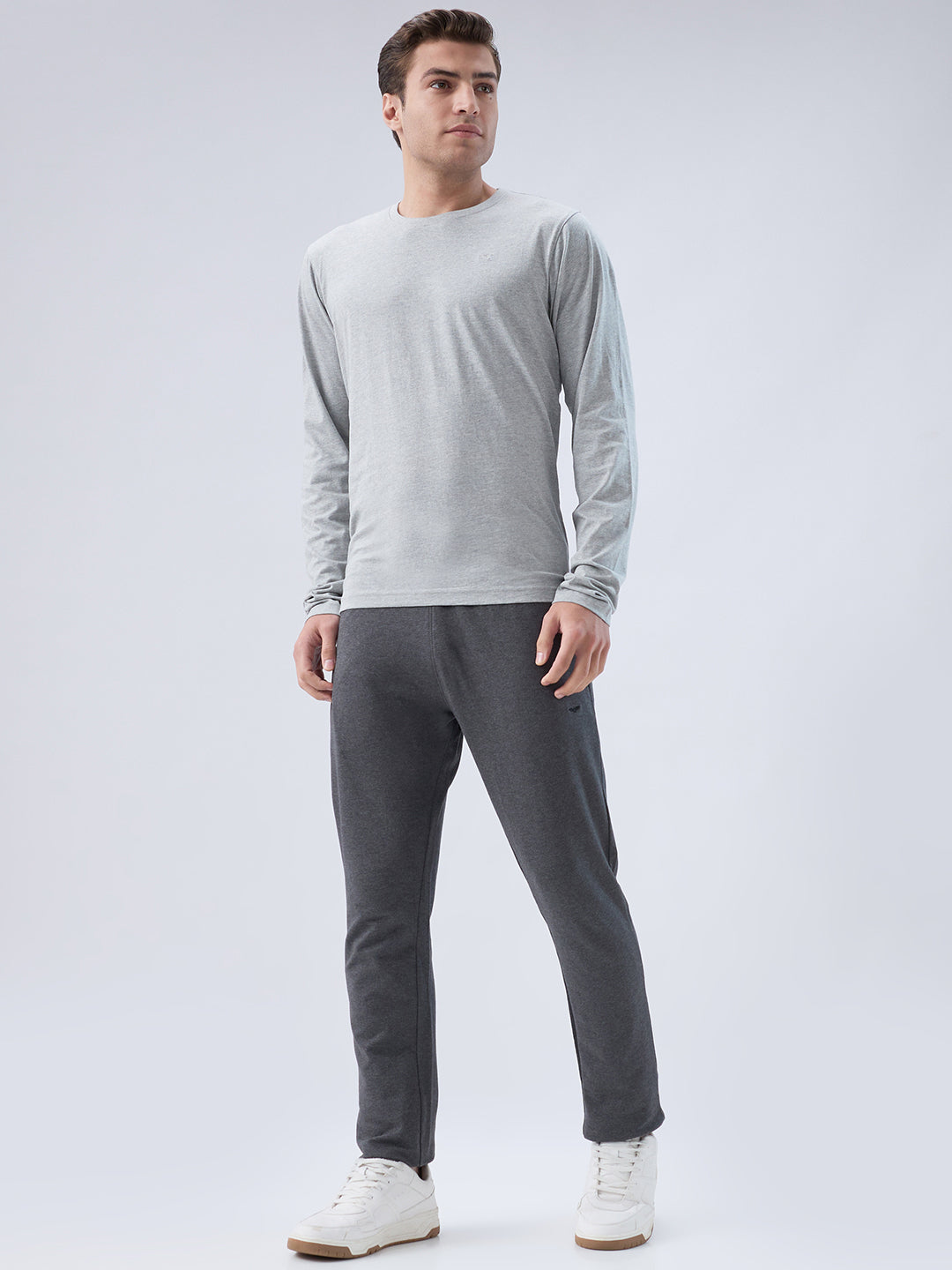 Park Avenue Men Grey Crew Neck Collar T-Shirt