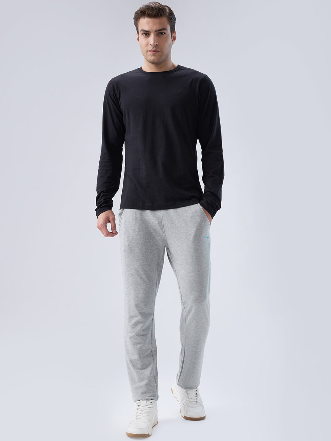 Park Avenue Men Black Crew Neck Collar T-Shirt