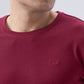 Park Avenue Men Maroon Crew Neck Collar T-Shirt