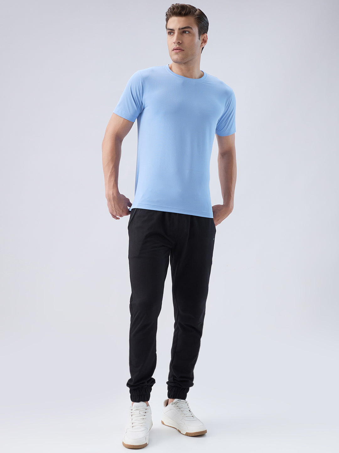 Park Avenue Men Blue Round Neck Collar T-Shirt
