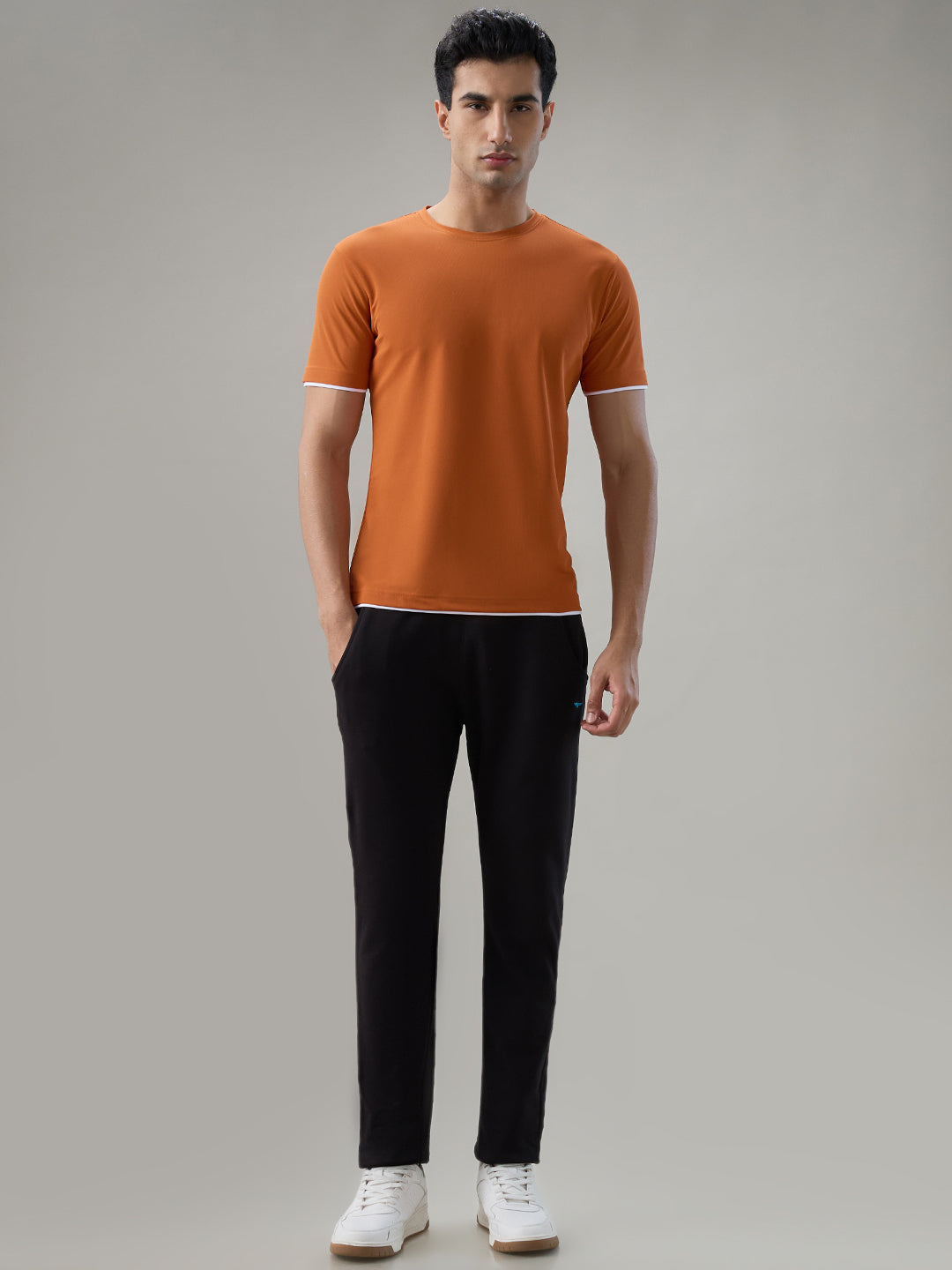 Park Avenue Men Black Round Neck Collar T-shirt