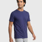 Park Avenue Men Blue Regular Fit Round Neck Collar T-Shirt