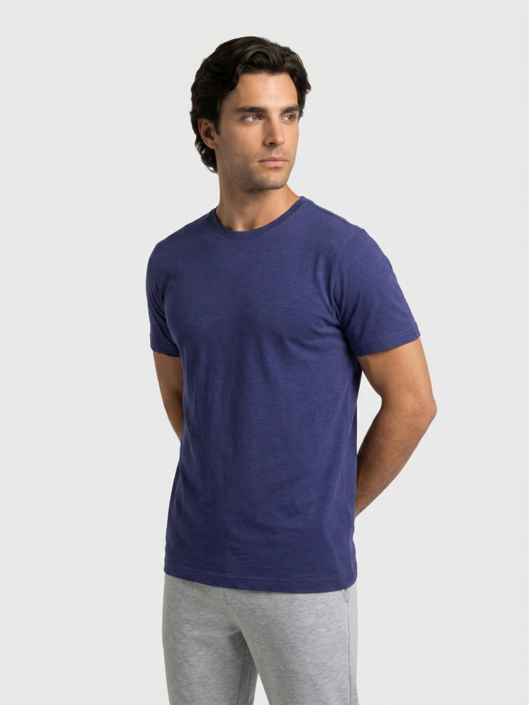 Park Avenue Men Blue Regular Fit Round Neck Collar T-Shirt