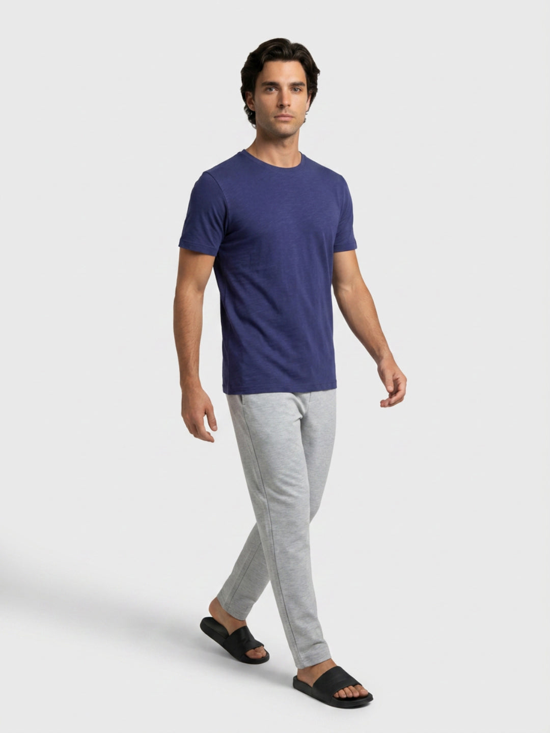 Park Avenue Men Blue Regular Fit Round Neck Collar T-Shirt