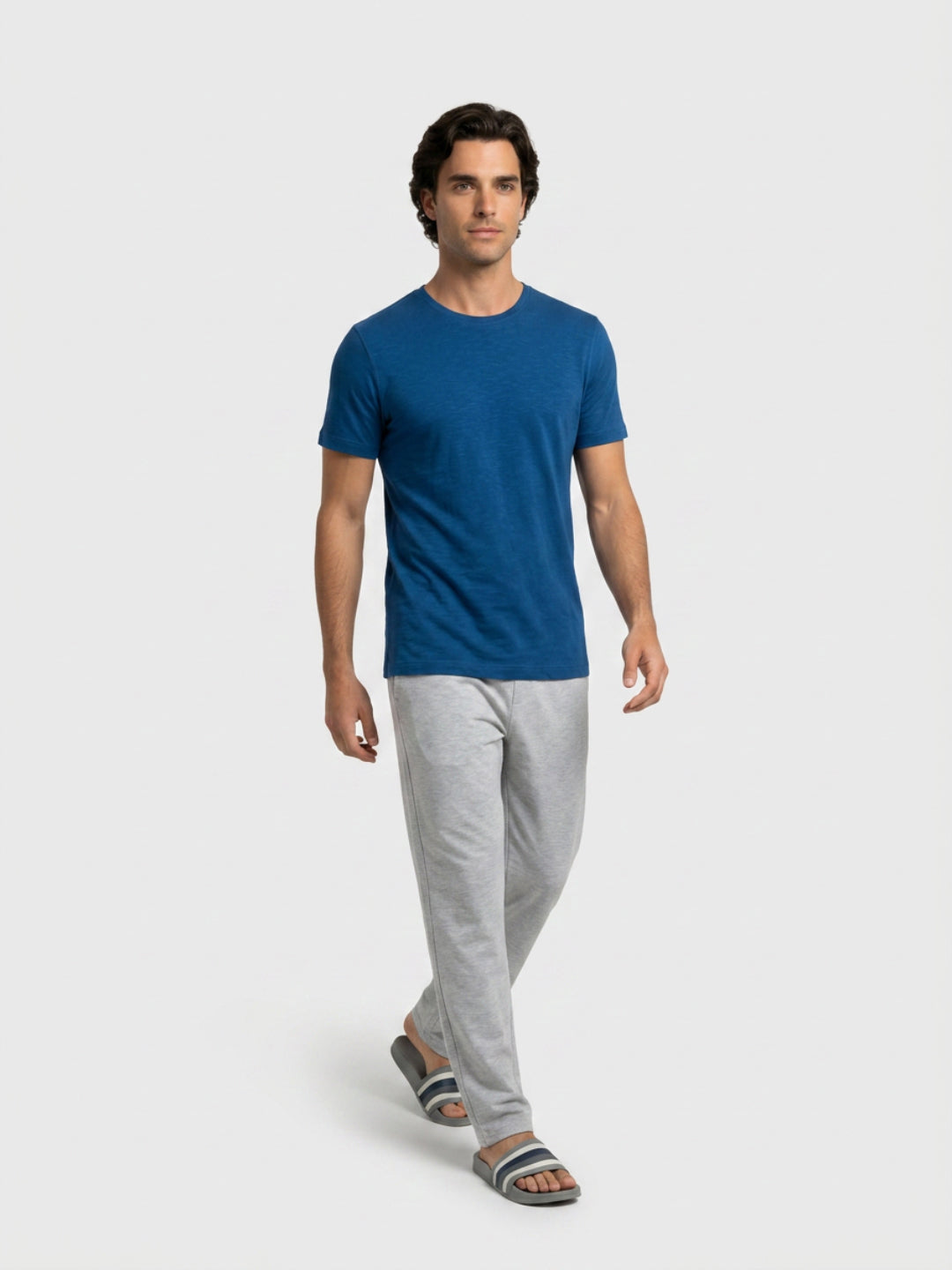 Park Avenue Men Blue Regular Fit Round Neck Collar T-Shirt