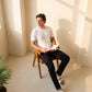 Park Avenue Men White Regular Fit Round Neck Collar T-Shirt