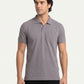 Park Avenue Men Grey Polo Neck Collar T-Shirt