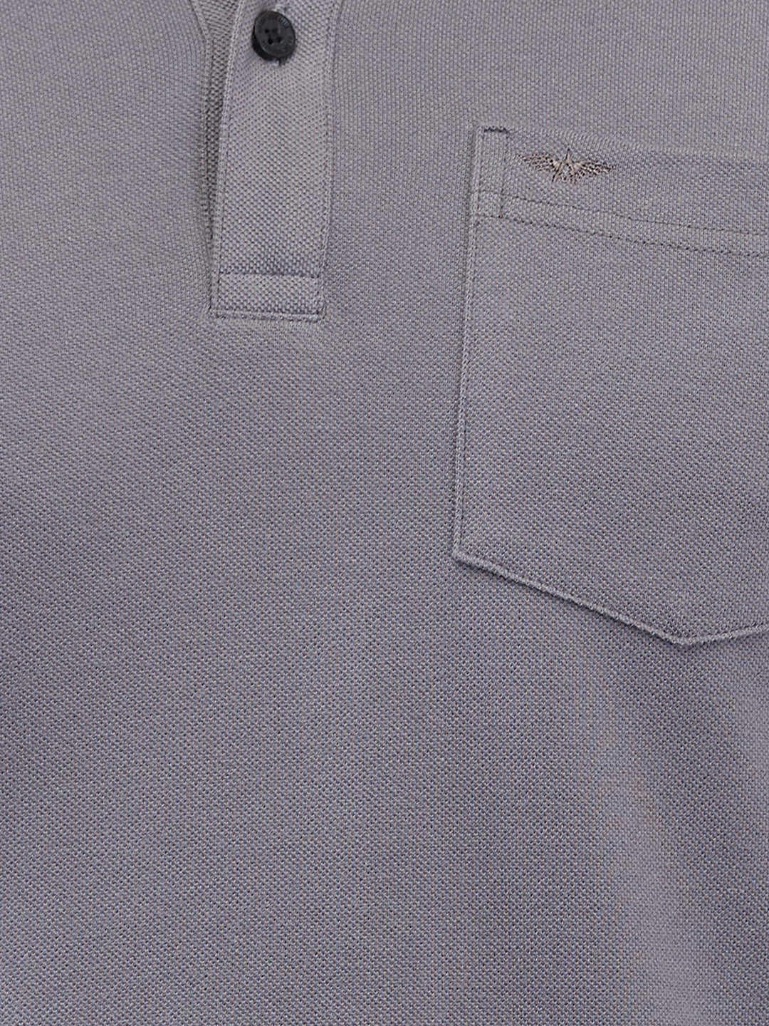 Park Avenue Men Grey Polo Neck Collar T-Shirt