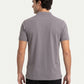 Park Avenue Men Grey Polo Neck Collar T-Shirt