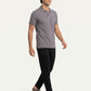 Park Avenue Men Grey Polo Neck Collar T-Shirt