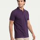 Park Avenue Men Maroon Polo Neck Collar T-Shirt