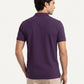 Park Avenue Men Maroon Polo Neck Collar T-Shirt