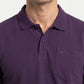 Park Avenue Men Maroon Polo Neck Collar T-Shirt