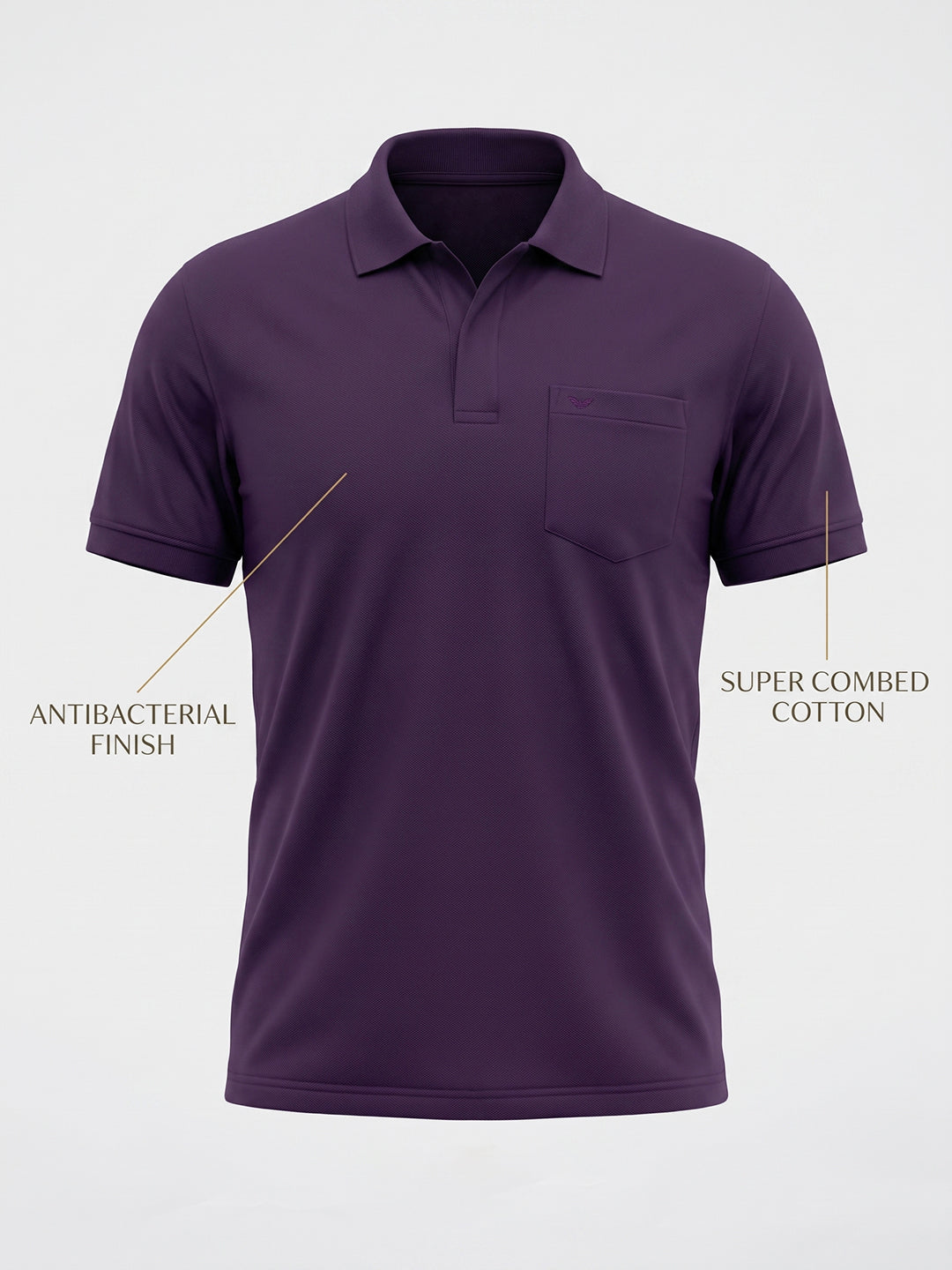 Park Avenue Men Maroon Polo Neck Collar T-Shirt