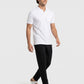 Park Avenue Men White Polo Neck Collar T-Shirt
