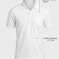 Park Avenue Men White Polo Neck Collar T-Shirt