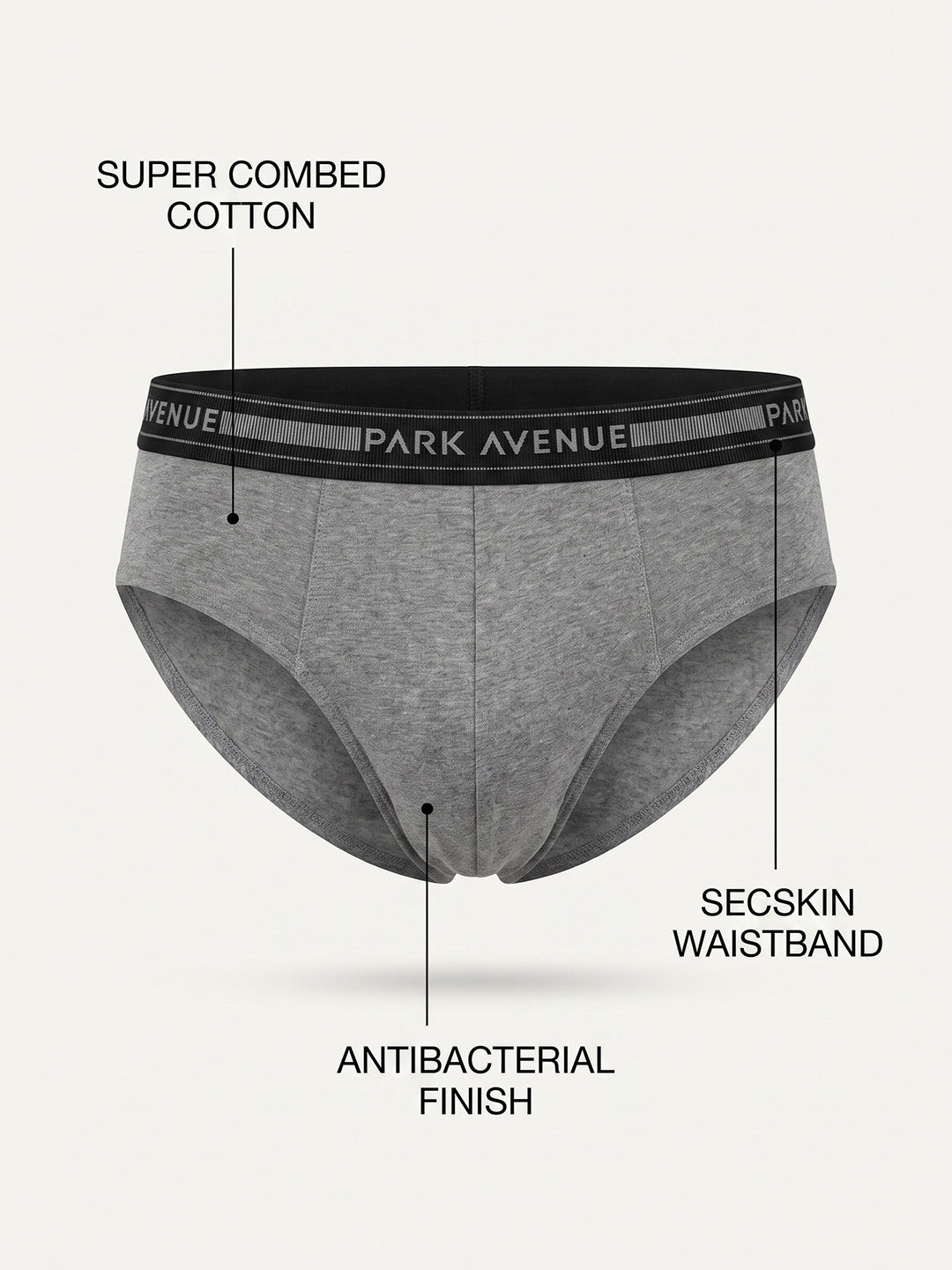 Park Avenue Men Grey Cotton Brief