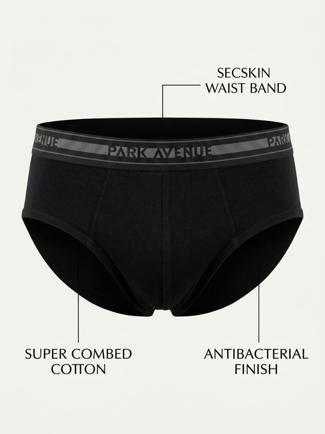 Park Avenue Men Black Cotton Brief