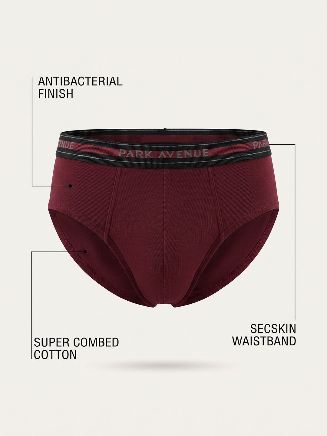 Park Avenue Men Maroon Cotton Brief