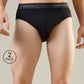 Park Avenue Men Black Cotton Brief Pack Of 2