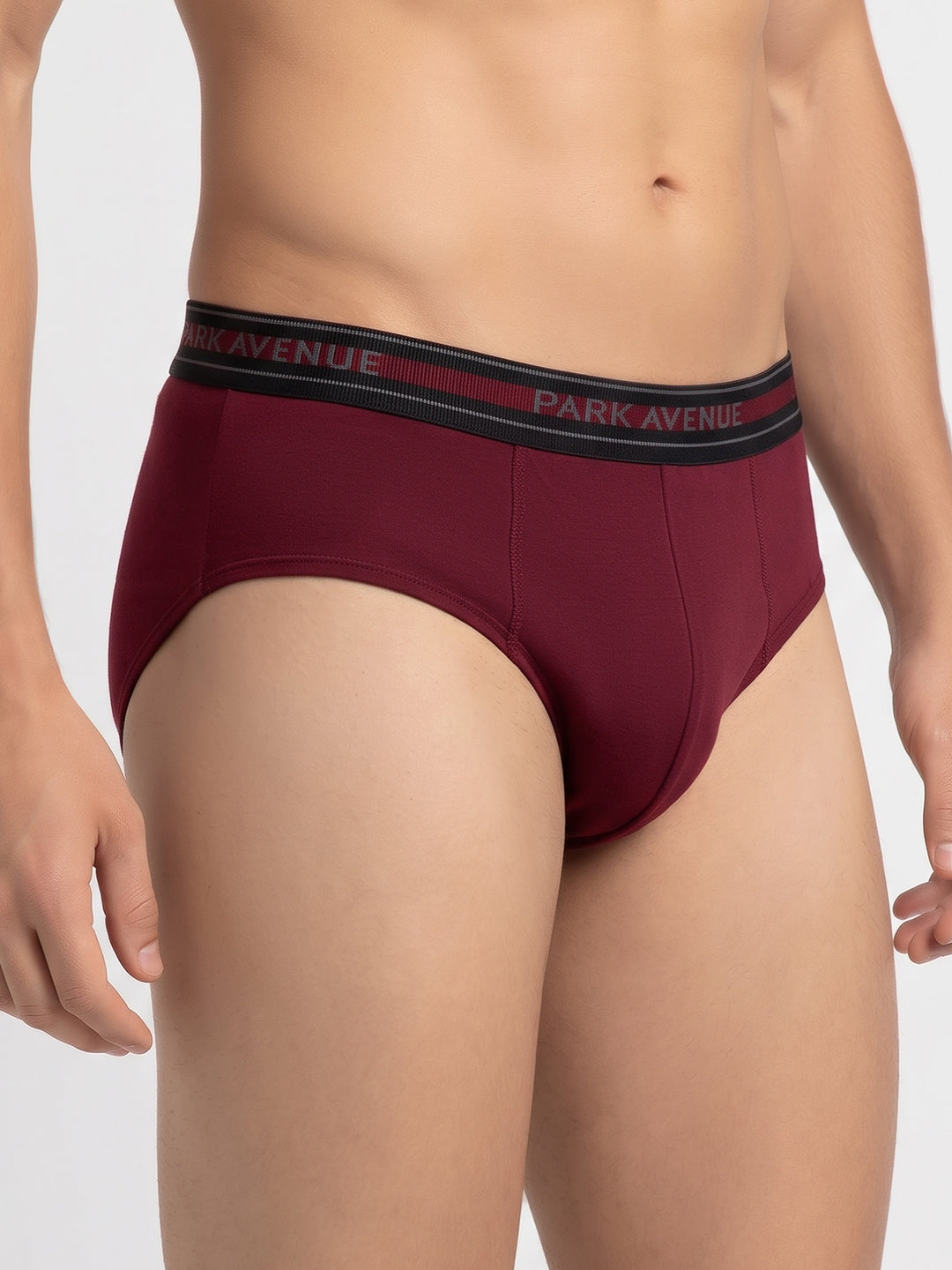Park Avenue Men Maroon Cotton Brief Pack Of 2