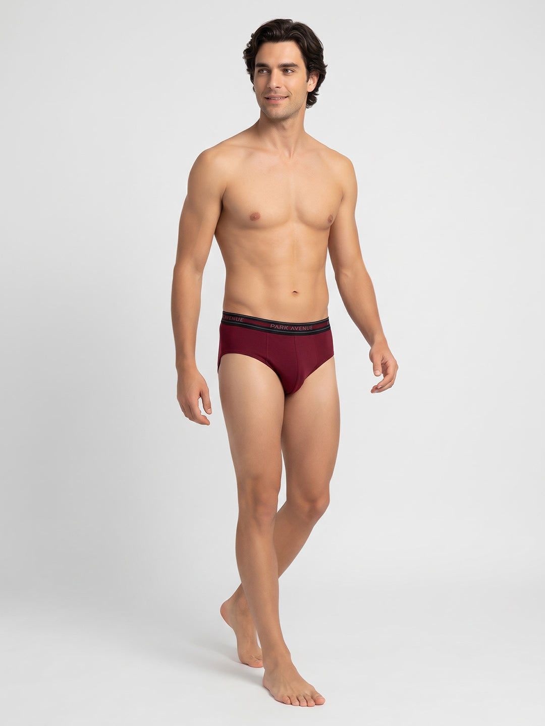 Park Avenue Men Maroon Cotton Brief Pack Of 2