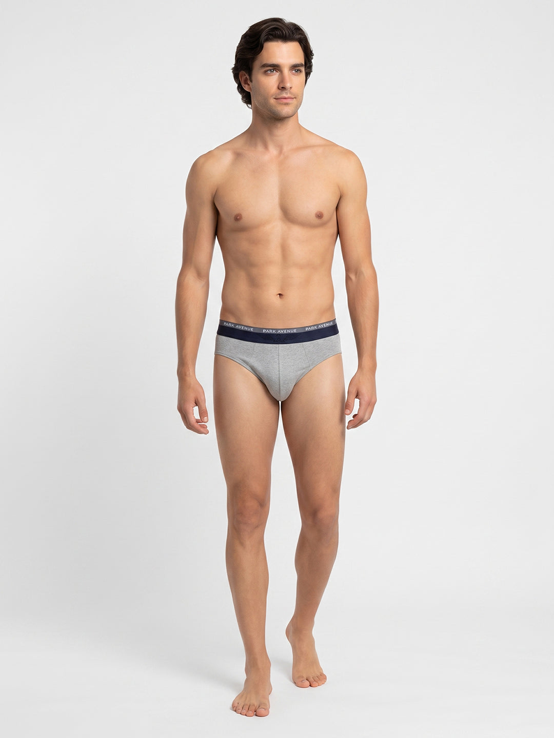 Park Avenue Men Grey Cotton Blend Brief