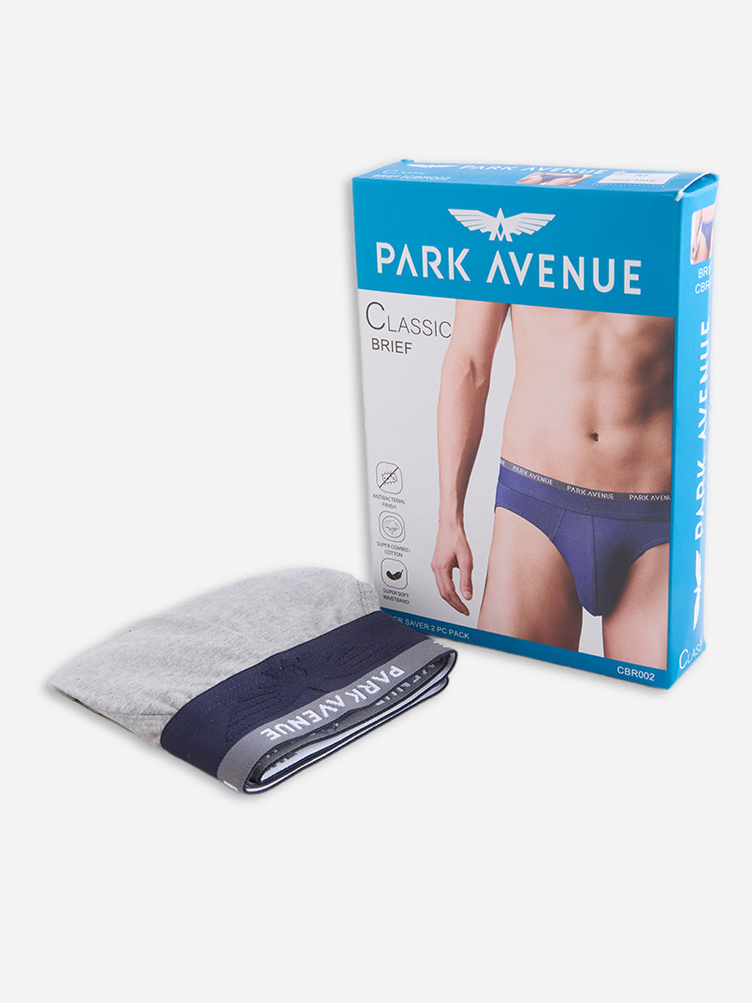 Park Avenue Men Grey Cotton Blend Brief