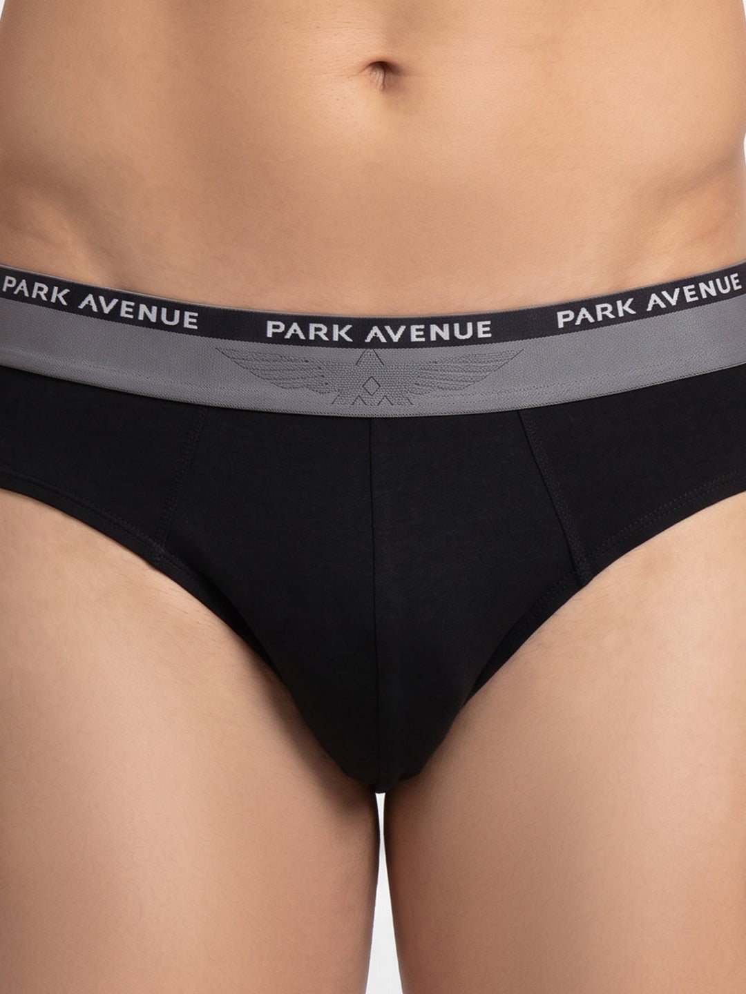 Park Avenue Men Black Cotton Blend Brief