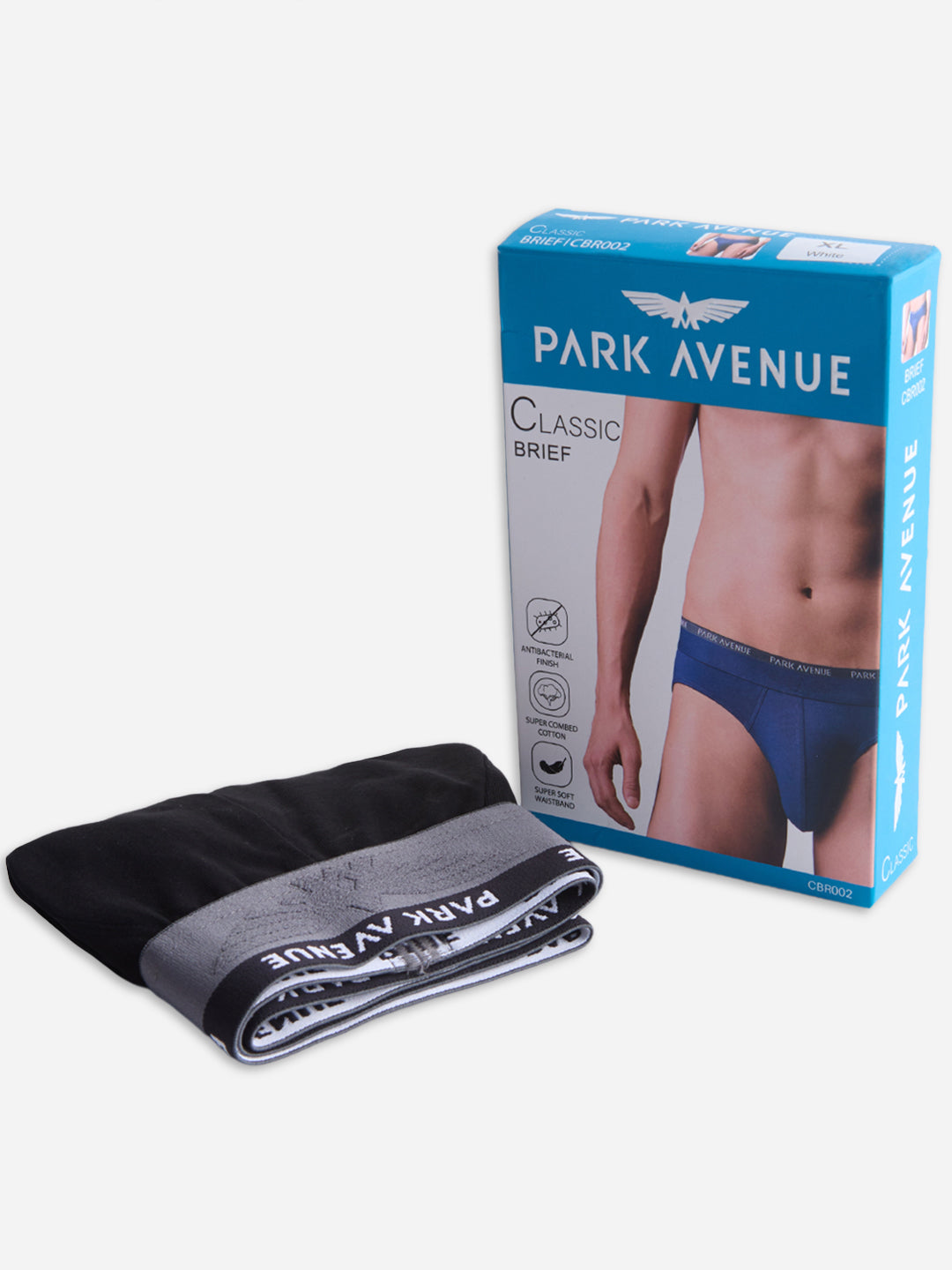 Park Avenue Men Black Cotton Blend Brief