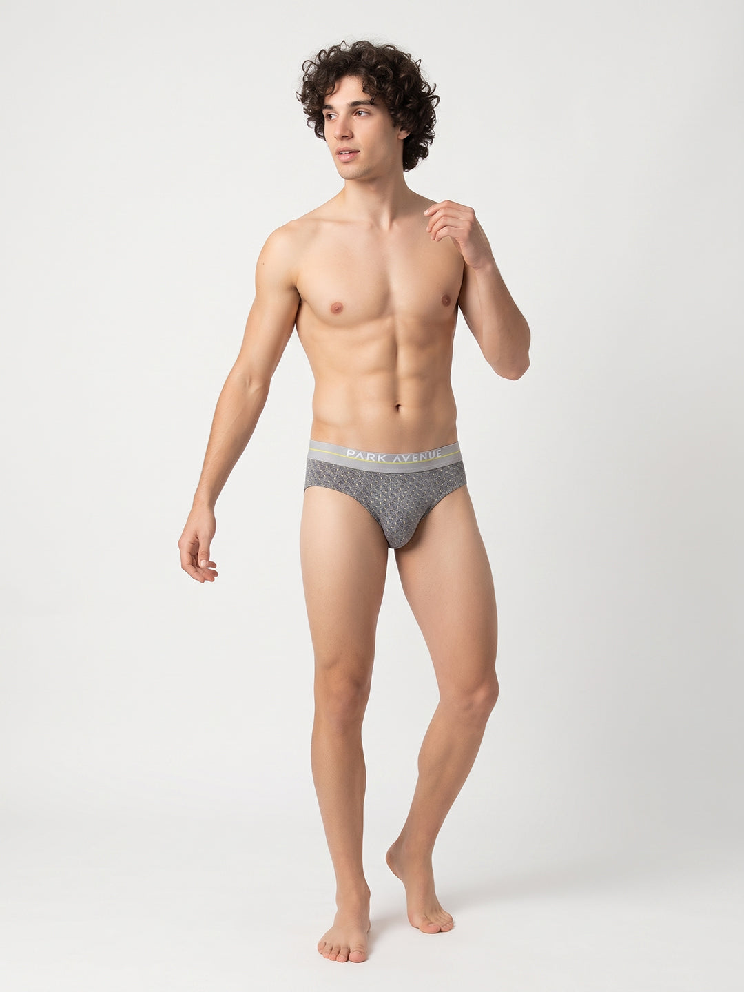 Park Avenue Men Grey Cotton Blend Brief