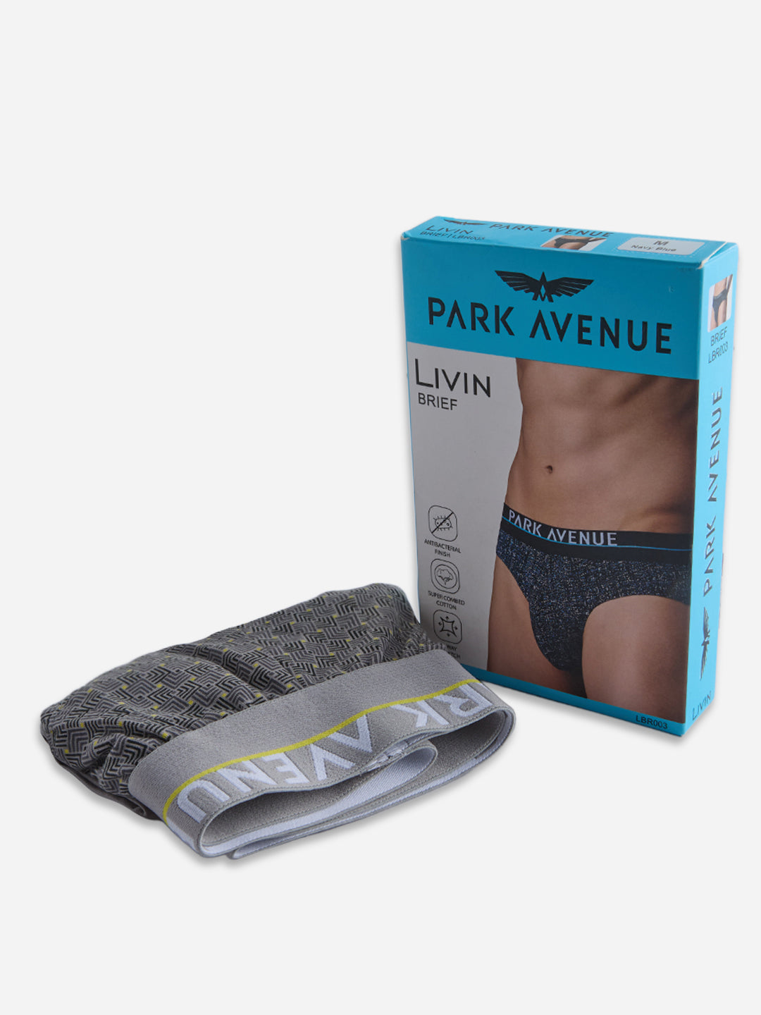 Park Avenue Men Grey Cotton Blend Brief