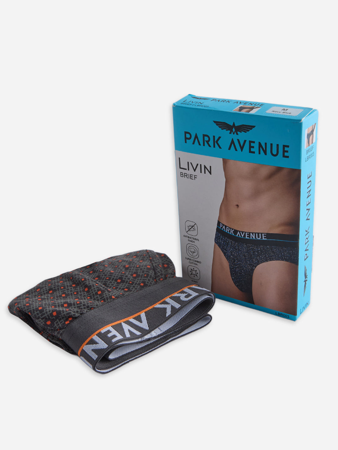 Park Avenue Men Grey Cotton Blend Brief