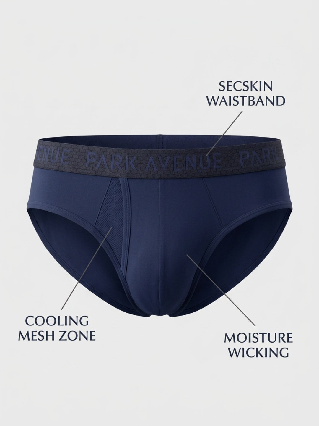 Park Avenue Men Blue Nylon Blend Brief