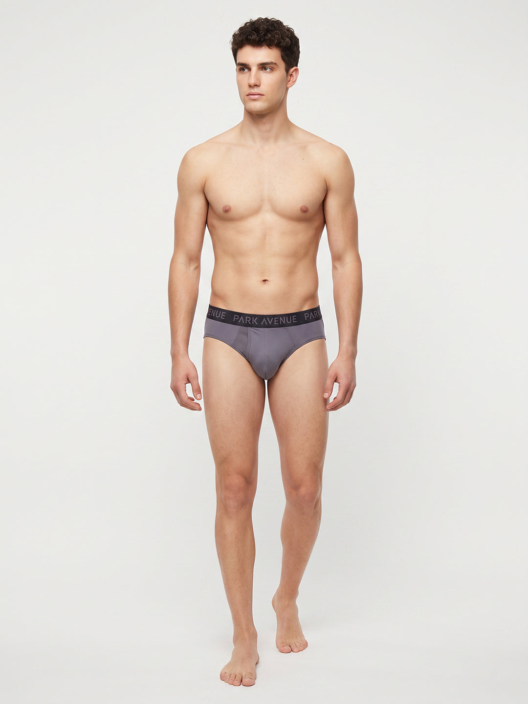 Park Avenue Men Grey Nylon Blend Brief