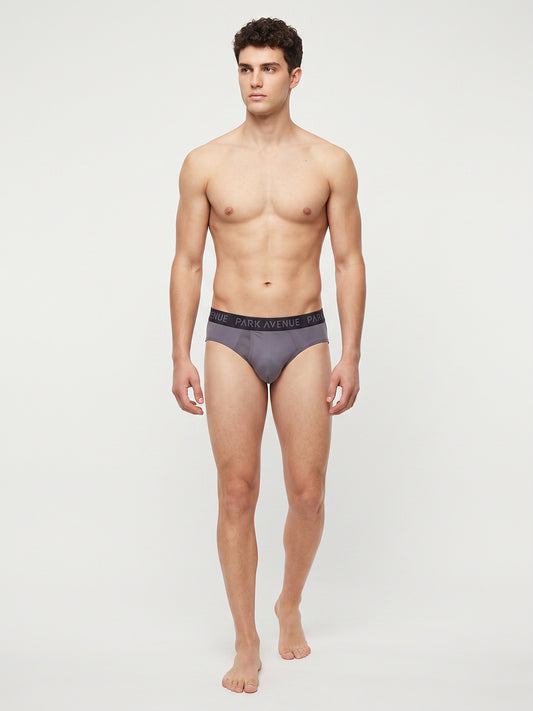 Park Avenue Men Grey Nylon Blend Brief
