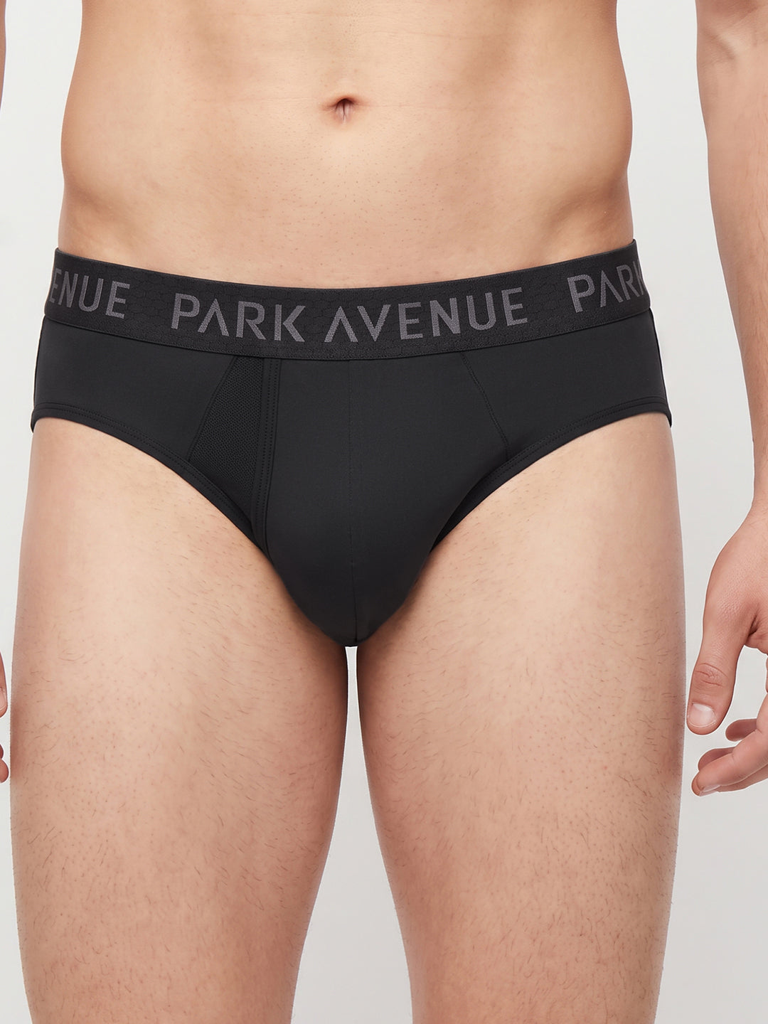 Park Avenue Men Black Nylon Blend Brief