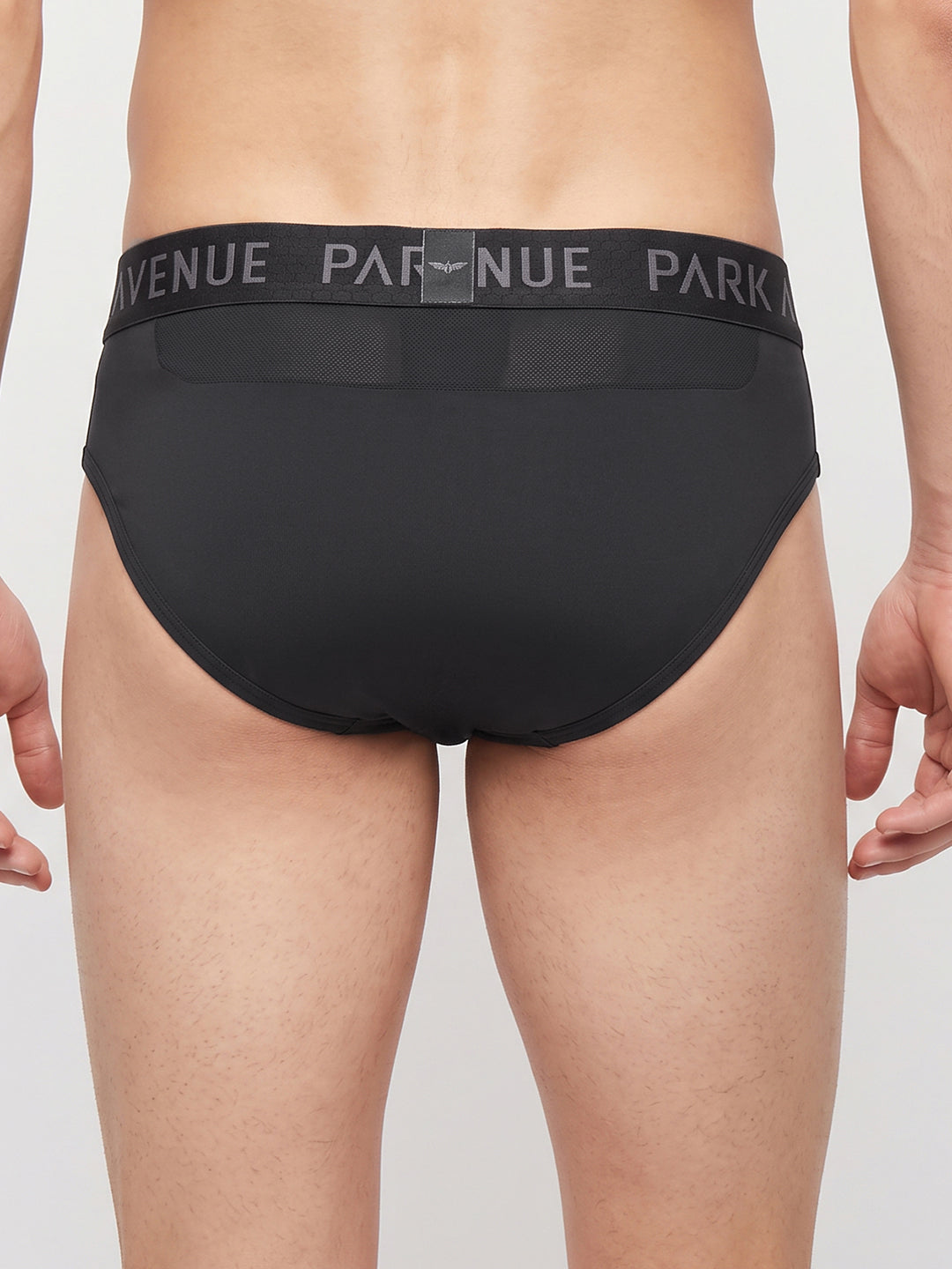 Park Avenue Men Black Nylon Blend Brief