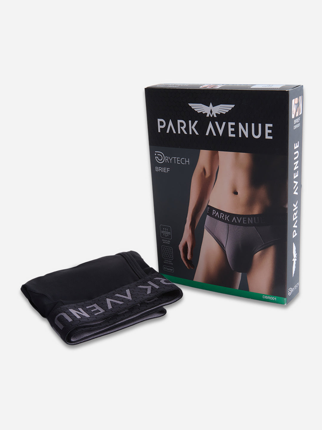 Park Avenue Men Black Nylon Blend Brief