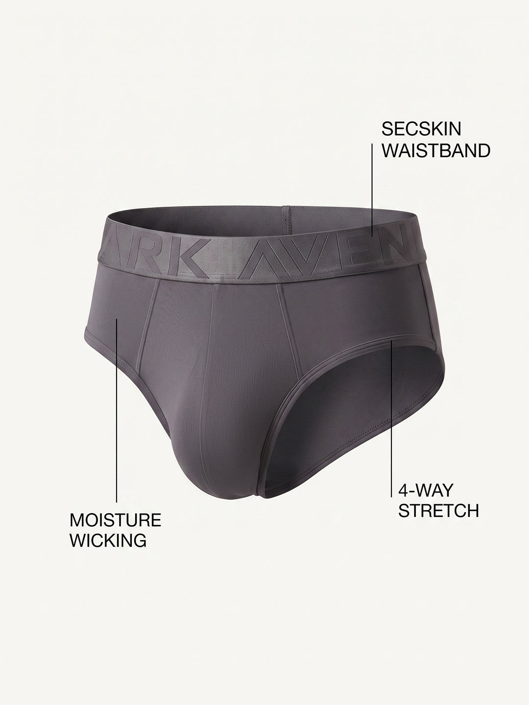 Park Avenue Men Grey Nylon Blend Brief