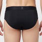 Park Avenue Men Black Tactel Nyloan Blend Brief
