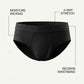 Park Avenue Men Black Tactel Nyloan Blend Brief